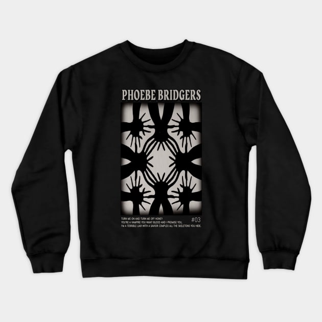 Wallpaper black hand phoebe Crewneck Sweatshirt by NightPredator_Studioh